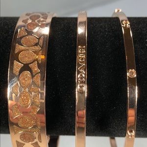 🔥SOLD🔥Coach 3 Piece Signature Bangle Box Set